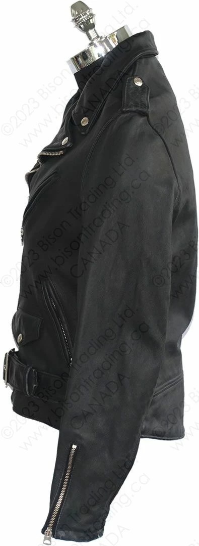 Schott NYC Vintaged Fitted Cowhide Leather Motorcycle Jacket STYLE: 626VN 4 Schott NYC Vintaged Fitted Cowhide Leather Motorcycle Jacket STYLE: 626VN - Image 2