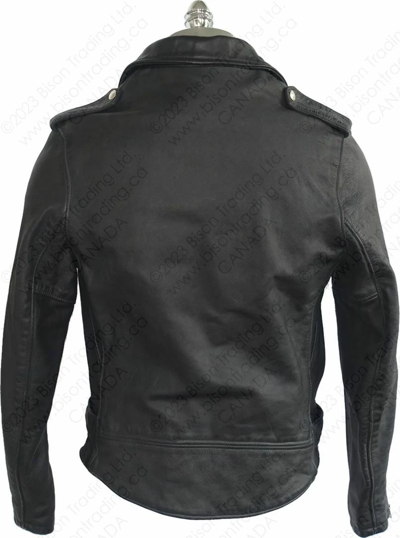 Schott NYC Vintaged Fitted Cowhide Leather Motorcycle Jacket STYLE: 626VN 5 Schott NYC Vintaged Fitted Cowhide Leather Motorcycle Jacket STYLE: 626VN - Image 3