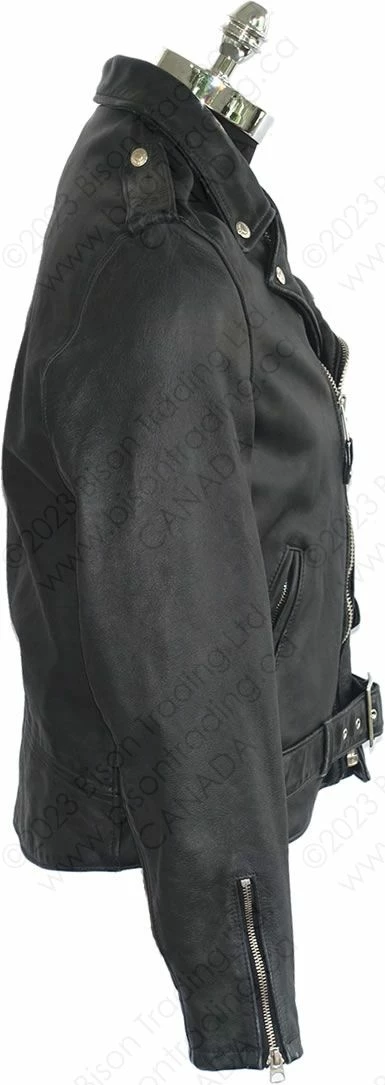 Schott NYC Vintaged Fitted Cowhide Leather Motorcycle Jacket STYLE: 626VN 6 Schott NYC Vintaged Fitted Cowhide Leather Motorcycle Jacket STYLE: 626VN - Image 4