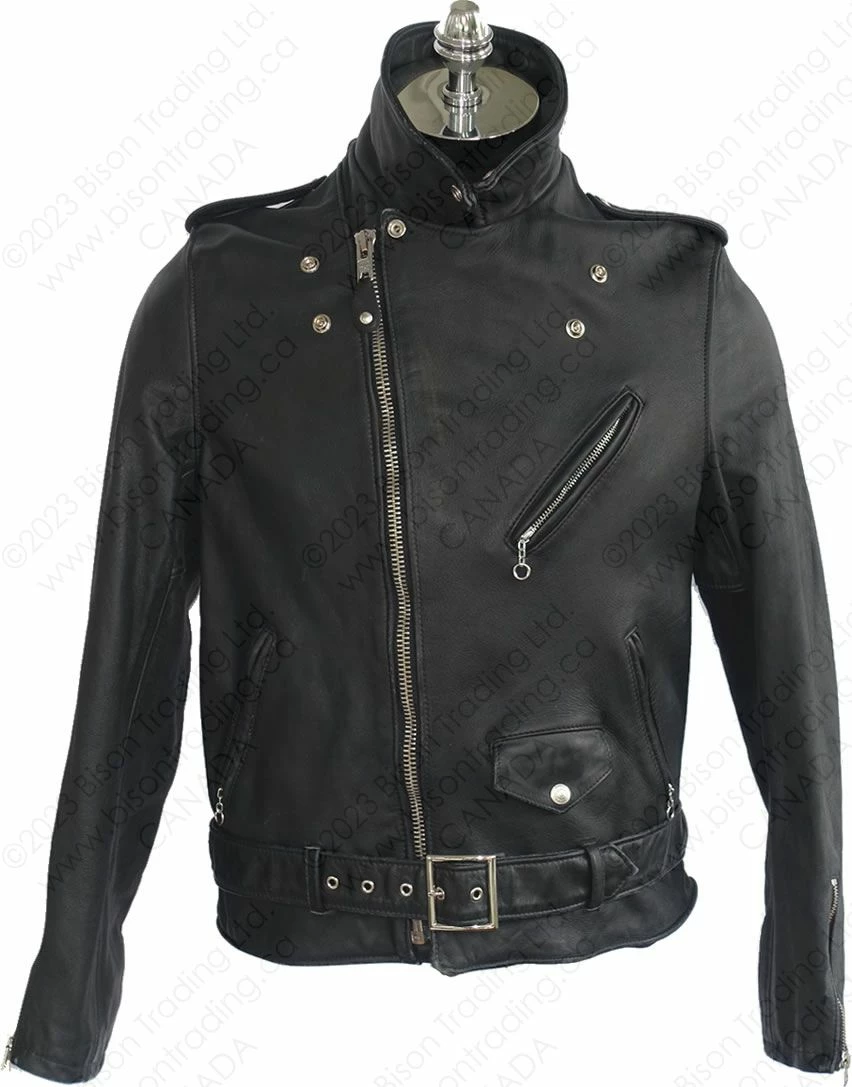 Schott NYC Vintaged Fitted Cowhide Leather Motorcycle Jacket STYLE: 626VN 8 Schott NYC Vintaged Fitted Cowhide Leather Motorcycle Jacket STYLE: 626VN - Image 6