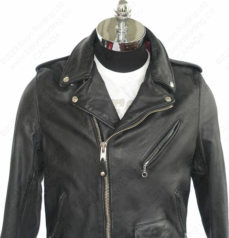 Schott NYC Vintaged Fitted Cowhide Leather Motorcycle Jacket STYLE: 626VN 10 Schott NYC Vintaged Fitted Cowhide Leather Motorcycle Jacket STYLE: 626VN - Image 8