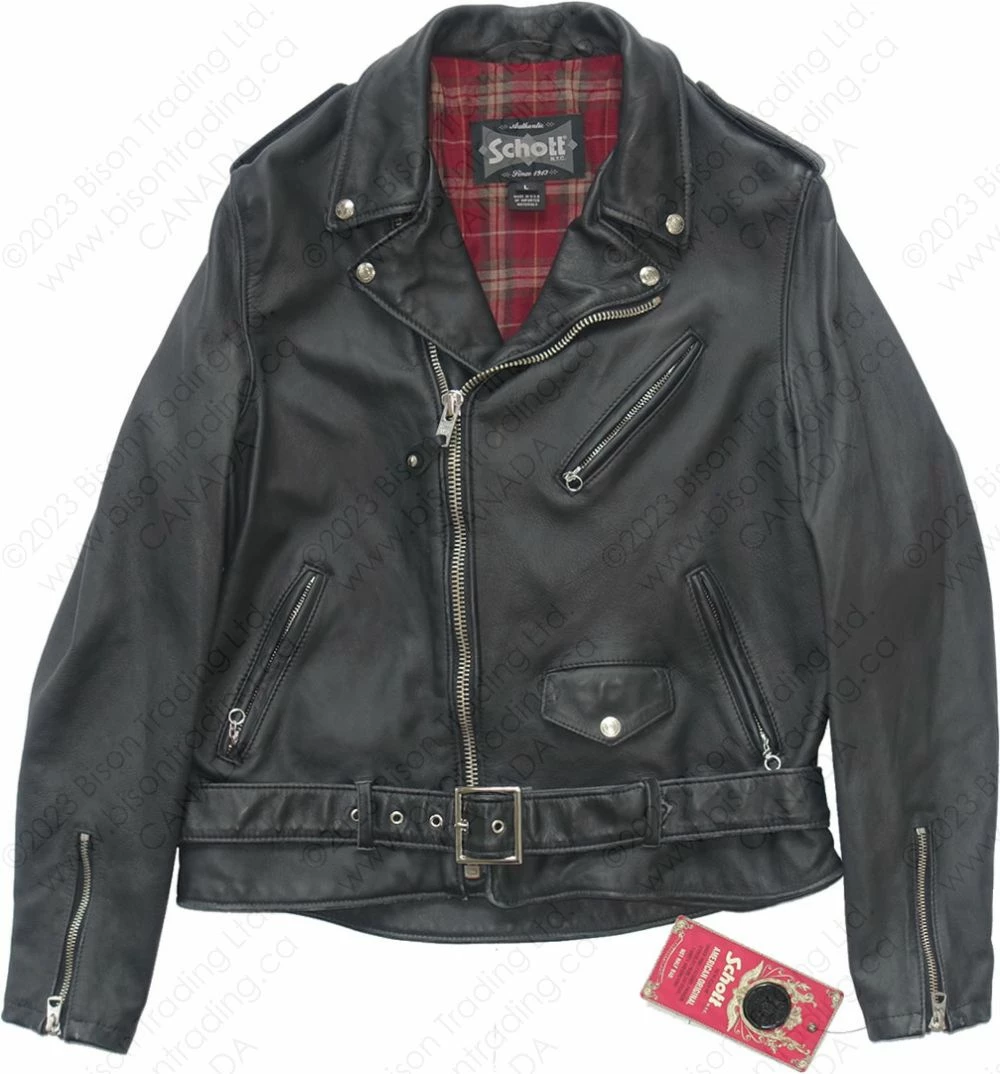 Schott NYC Vintaged Fitted Cowhide Leather Motorcycle Jacket STYLE: 626VN 11 Schott NYC Vintaged Fitted Cowhide Leather Motorcycle Jacket STYLE: 626VN - Image 9