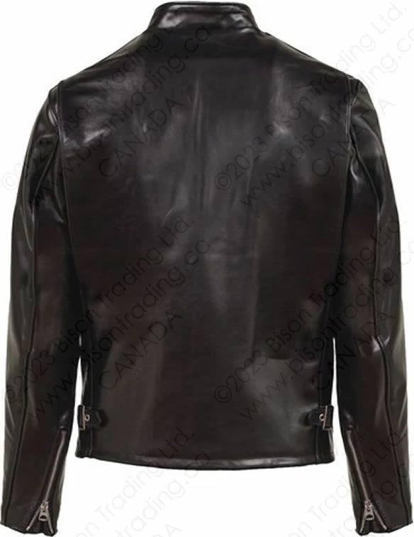 Schott NYC Classic Schott Racer Black Leather Motorcycle Jacket In Horsehide STYLE: 641HH 19 Schott NYC Classic Schott Racer Black Leather Motorcycle Jacket In Horsehide STYLE: 641HH - Image 17