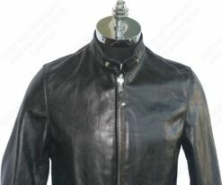 Schott NYC Cowhide Casual Racer Leather Jacket STYLE: 654 -Bison Trading Shop schott 654 blkm 15