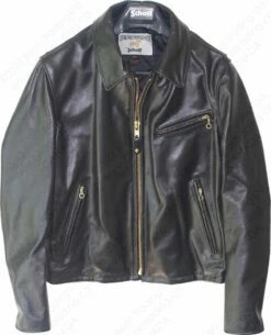 Schott NYC Men's Classic Horsehide Black Racer Motorcycle Leather Jacket With Spread Collar STYLE: 689H 31 Schott NYC Men's Classic Horsehide Black Racer Motorcycle Leather Jacket With Spread Collar STYLE: 689H -Bison Trading Shop schott 689h 38 11