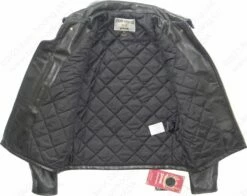 Schott NYC Men's Classic Horsehide Black Racer Motorcycle Leather Jacket With Spread Collar STYLE: 689H 35 Schott NYC Men's Classic Horsehide Black Racer Motorcycle Leather Jacket With Spread Collar STYLE: 689H -Bison Trading Shop schott 689h 38 23