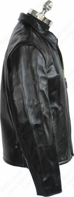 Schott NYC Men's Classic Horsehide Black Racer Motorcycle Leather Jacket With Spread Collar STYLE: 689H 25 Schott NYC Men's Classic Horsehide Black Racer Motorcycle Leather Jacket With Spread Collar STYLE: 689H -Bison Trading Shop schott 689h 40 14