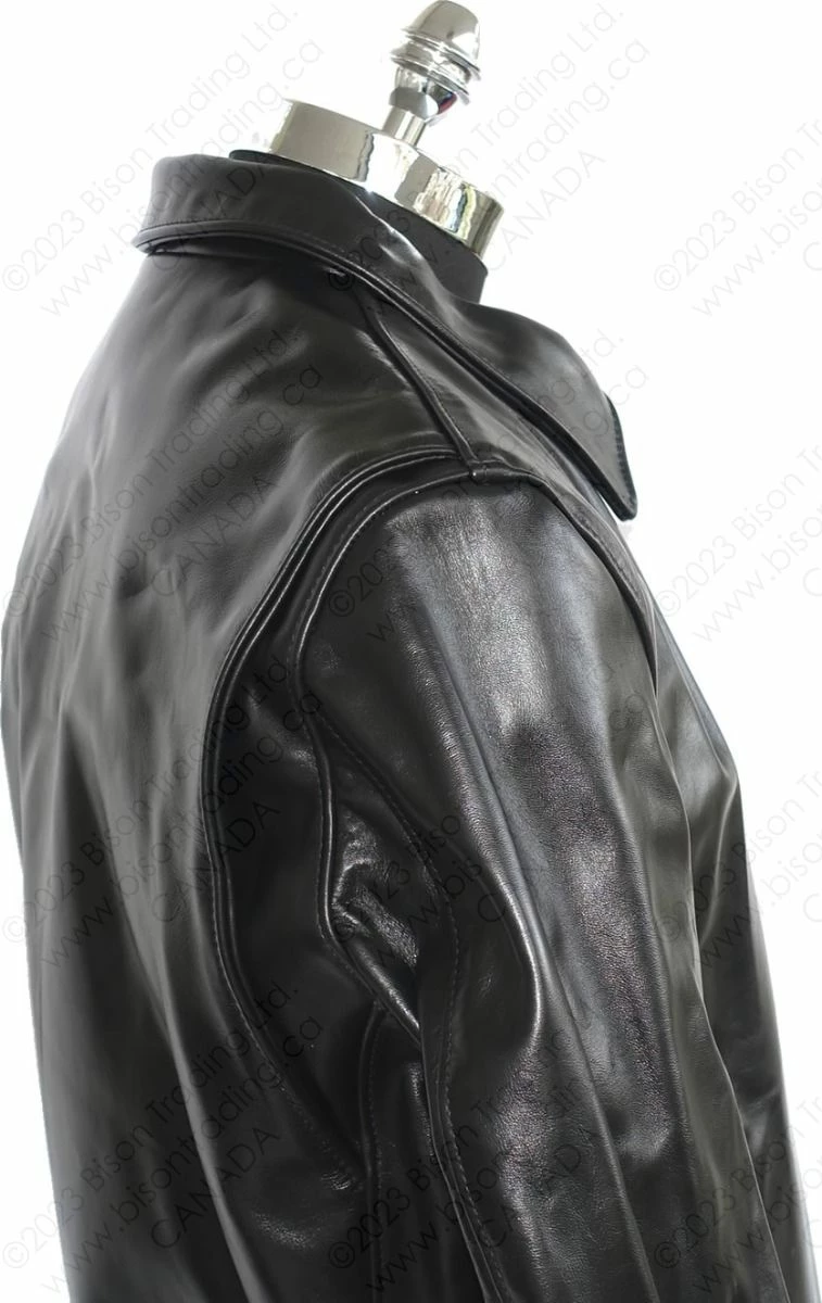 Schott NYC Men's Classic Horsehide Black Racer Motorcycle Leather Jacket With Spread Collar STYLE: 689H 11 Schott NYC Men's Classic Horsehide Black Racer Motorcycle Leather Jacket With Spread Collar STYLE: 689H - Image 9