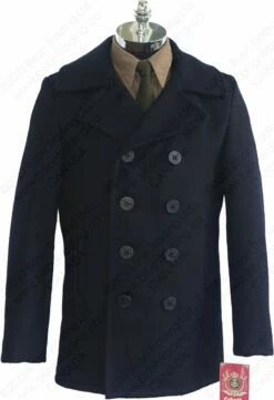 Schott NYC Classic Melton Wool Navy Pea Coat STYLE: 740 34 Schott NYC Classic Melton Wool Navy Pea Coat STYLE: 740 -Bison Trading Shop schott 740 38 30 11