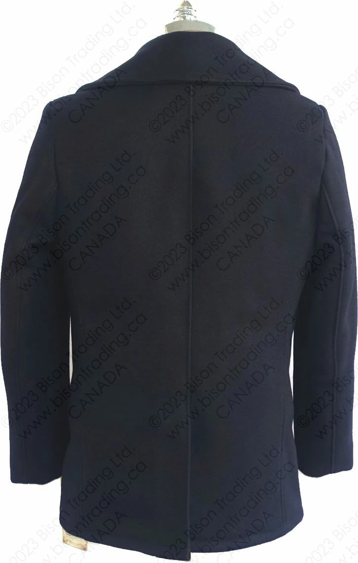Schott NYC Classic Melton Wool Navy Pea Coat STYLE: 740 18 Schott NYC Classic Melton Wool Navy Pea Coat STYLE: 740 - Image 16