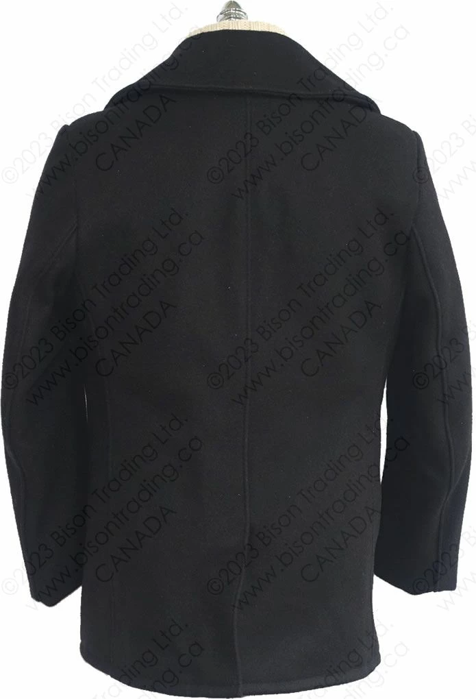 Schott NYC Classic Melton Wool Navy Pea Coat STYLE: 740 13 Schott NYC Classic Melton Wool Navy Pea Coat STYLE: 740 - Image 11