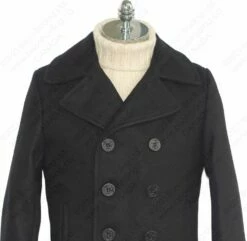 Schott NYC Classic Melton Wool Navy Pea Coat STYLE: 740 33 Schott NYC Classic Melton Wool Navy Pea Coat STYLE: 740 -Bison Trading Shop schott 740 black 38 55