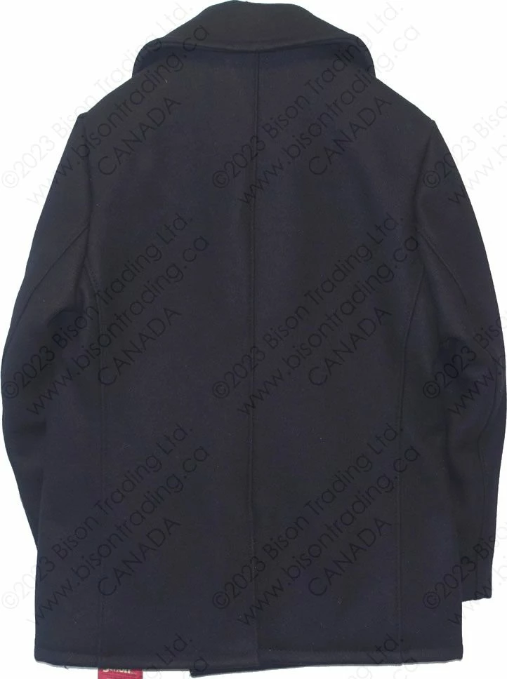 Schott NYC Classic Melton Wool Navy Pea Coat STYLE: 740 22 Schott NYC Classic Melton Wool Navy Pea Coat STYLE: 740 - Image 20