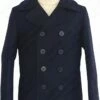 Schott NYC Classic Melton Wool Navy Pea Coat STYLE: 740 1 Schott NYC Classic Melton Wool Navy Pea Coat STYLE: 740 -Bison Trading Shop schott 740 newnavy 40 11