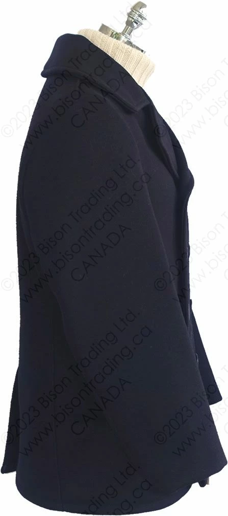 Schott NYC Classic Melton Wool Navy Pea Coat STYLE: 740 5 Schott NYC Classic Melton Wool Navy Pea Coat STYLE: 740 - Image 3