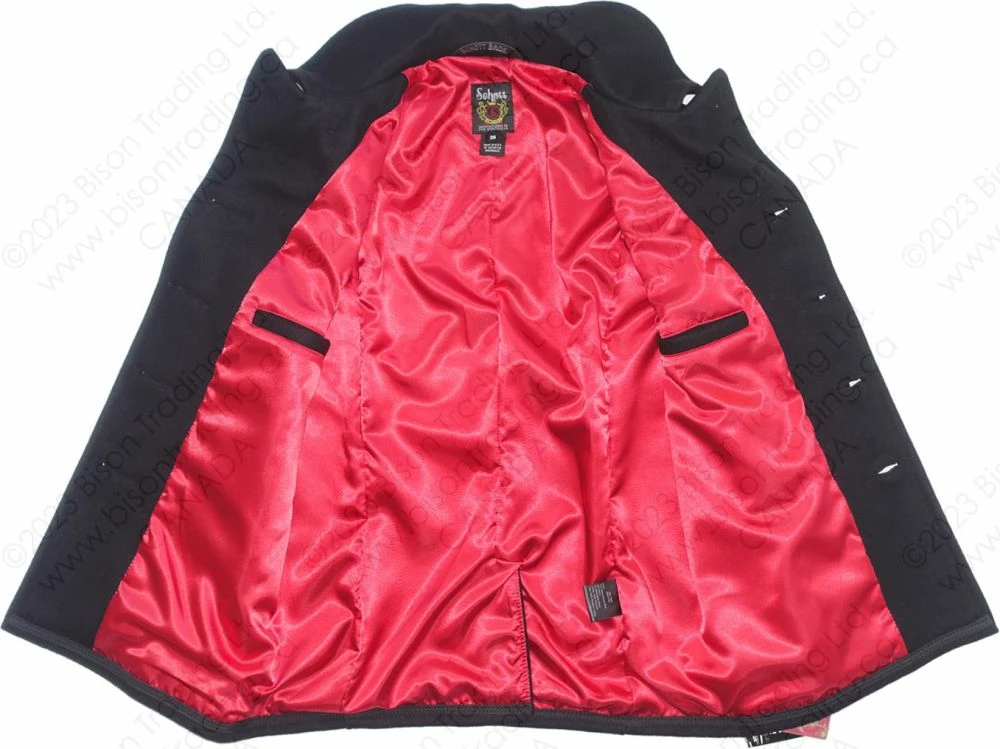 Schott NYC Leather Trim Peacoat (Slim Fit) STYLE: 740C 20 Schott NYC Leather Trim Peacoat (Slim Fit) STYLE: 740C - Image 18