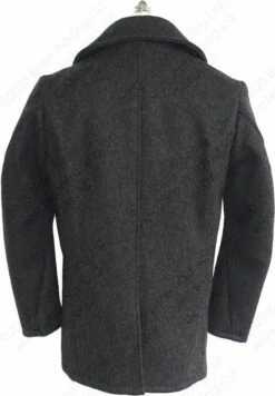 Schott NYC Leather Trim Peacoat (Slim Fit) STYLE: 740C 33 Schott NYC Leather Trim Peacoat (Slim Fit) STYLE: 740C -Bison Trading Shop schott 740c dox 42 13 1