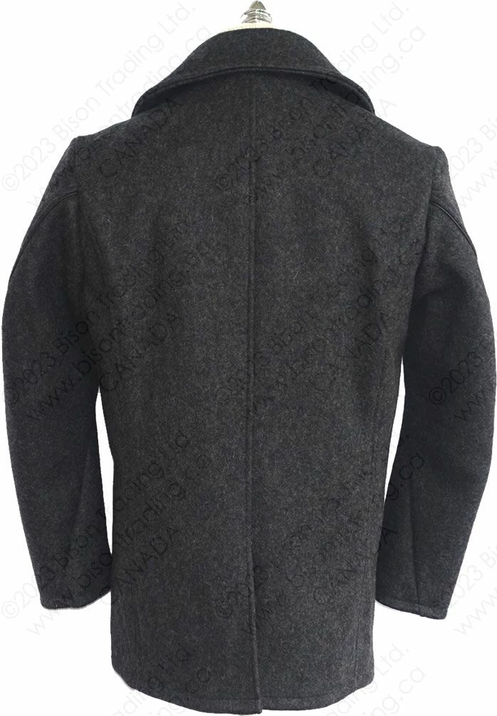 Schott NYC Leather Trim Peacoat (Slim Fit) STYLE: 740C 14 Schott NYC Leather Trim Peacoat (Slim Fit) STYLE: 740C - Image 12