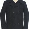 Schott NYC Leather Trim Peacoat (Slim Fit) STYLE: 740C 2 Schott NYC Leather Trim Peacoat (Slim Fit) STYLE: 740C -Bison Trading Shop schott 740c navy 44 2nd 11