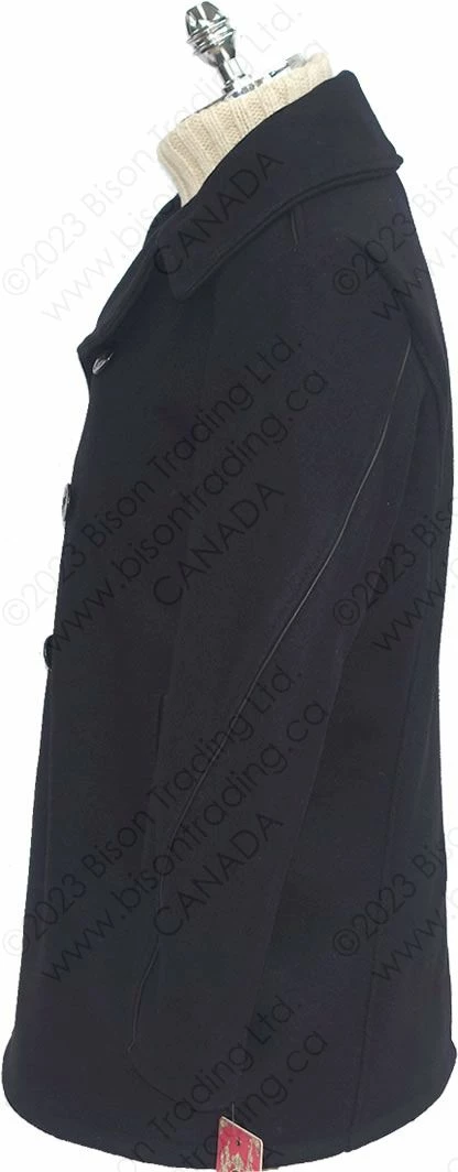 Schott NYC Leather Trim Peacoat (Slim Fit) STYLE: 740C 4 Schott NYC Leather Trim Peacoat (Slim Fit) STYLE: 740C - Image 2