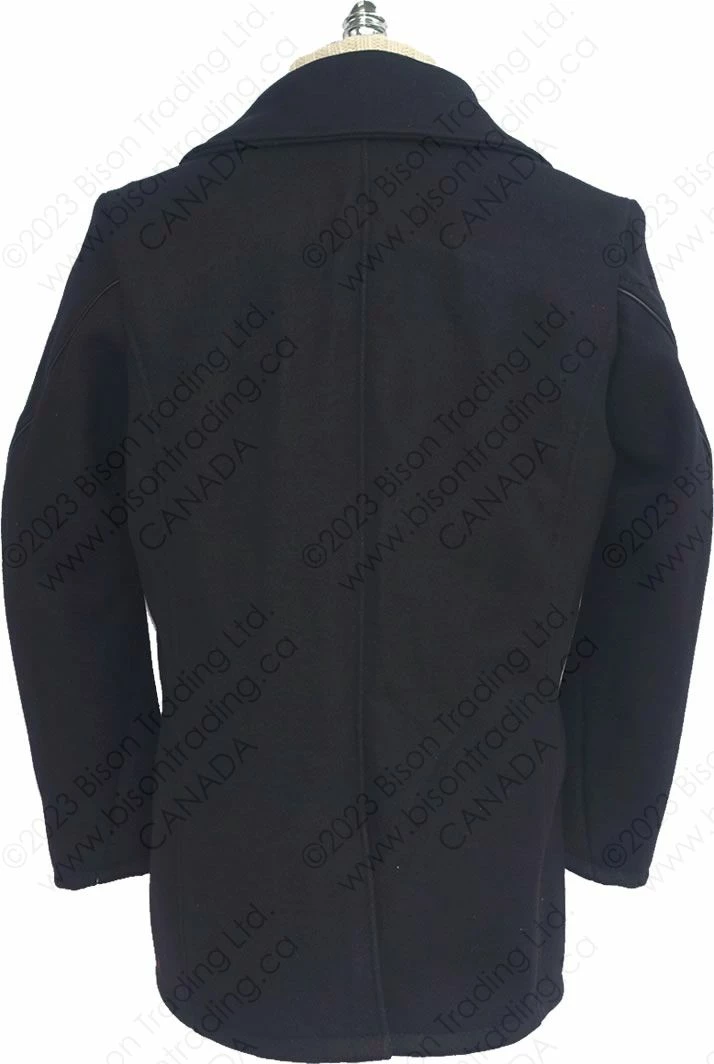 Schott NYC Leather Trim Peacoat (Slim Fit) STYLE: 740C 6 Schott NYC Leather Trim Peacoat (Slim Fit) STYLE: 740C - Image 4