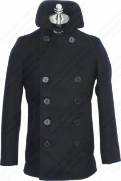 Schott NYC 24 Oz. Slim Fit Fashion Pea Coat STYLE: 751 28 Schott NYC 24 Oz. Slim Fit Fashion Pea Coat STYLE: 751 -Bison Trading Shop schott 751 s 16