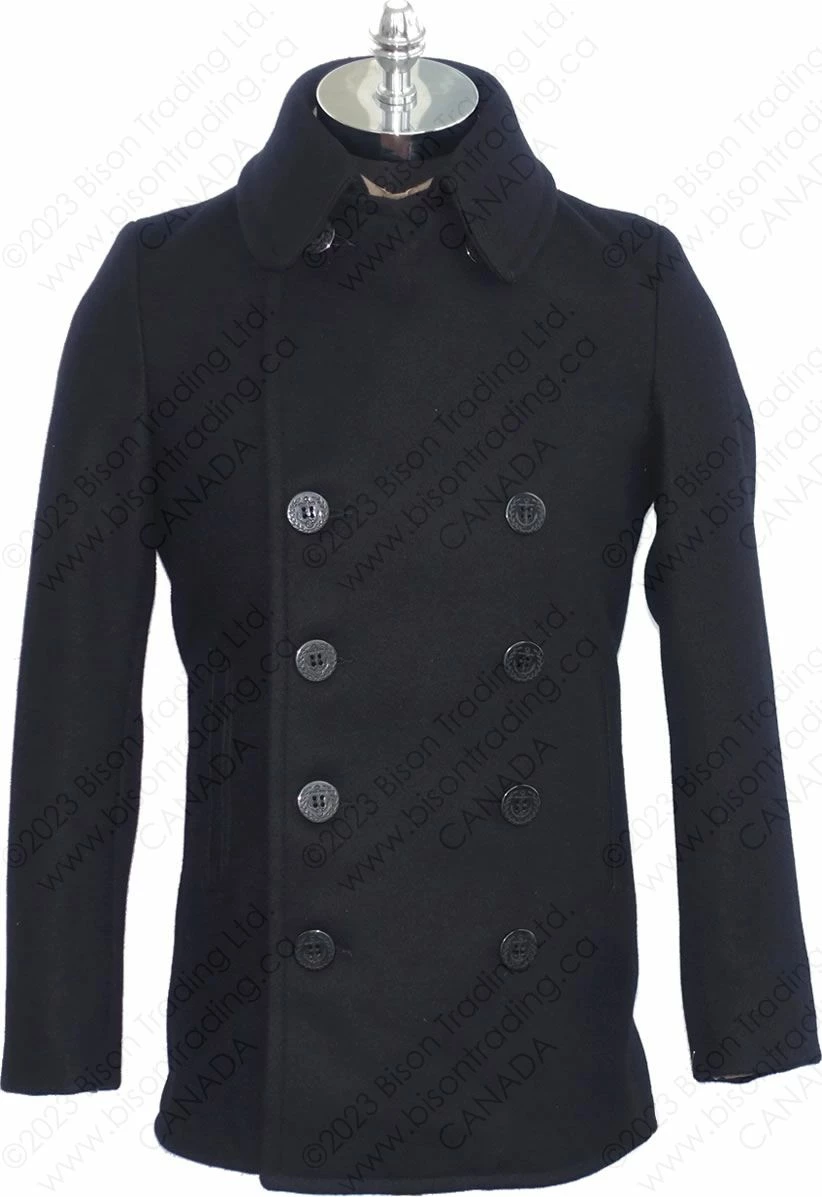 Schott NYC 24 Oz. Slim Fit Fashion Pea Coat STYLE: 751 10 Schott NYC 24 Oz. Slim Fit Fashion Pea Coat STYLE: 751 - Image 8