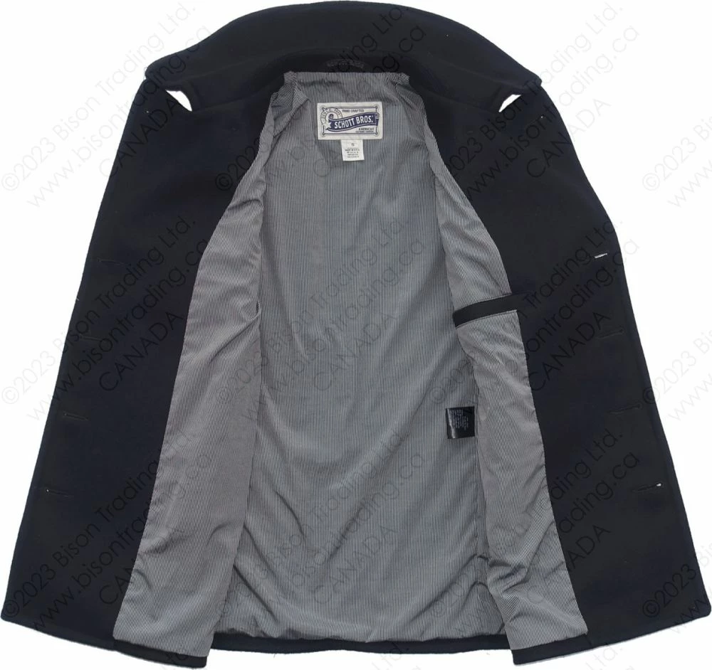 Schott NYC 24 Oz. Slim Fit Fashion Pea Coat STYLE: 751 18 Schott NYC 24 Oz. Slim Fit Fashion Pea Coat STYLE: 751 - Image 16