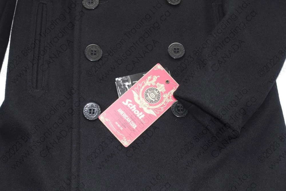 Schott NYC 24 Oz. Slim Fit Fashion Pea Coat STYLE: 751 21 Schott NYC 24 Oz. Slim Fit Fashion Pea Coat STYLE: 751 - Image 19