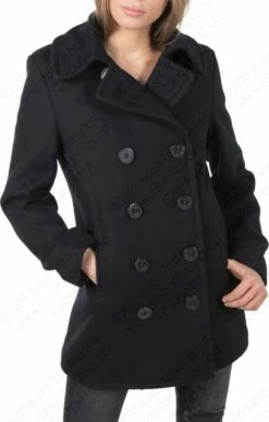 Schott NYC Women's Wool Blend Peacoat STYLE: 754W -Bison Trading Shop schott 754w 2