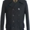 Schott NYC Men's Melton Wool Peacoat STYLE: 782USA 2 Schott NYC Men's Melton Wool Peacoat STYLE: 782USA -Bison Trading Shop schott 782usa l 11