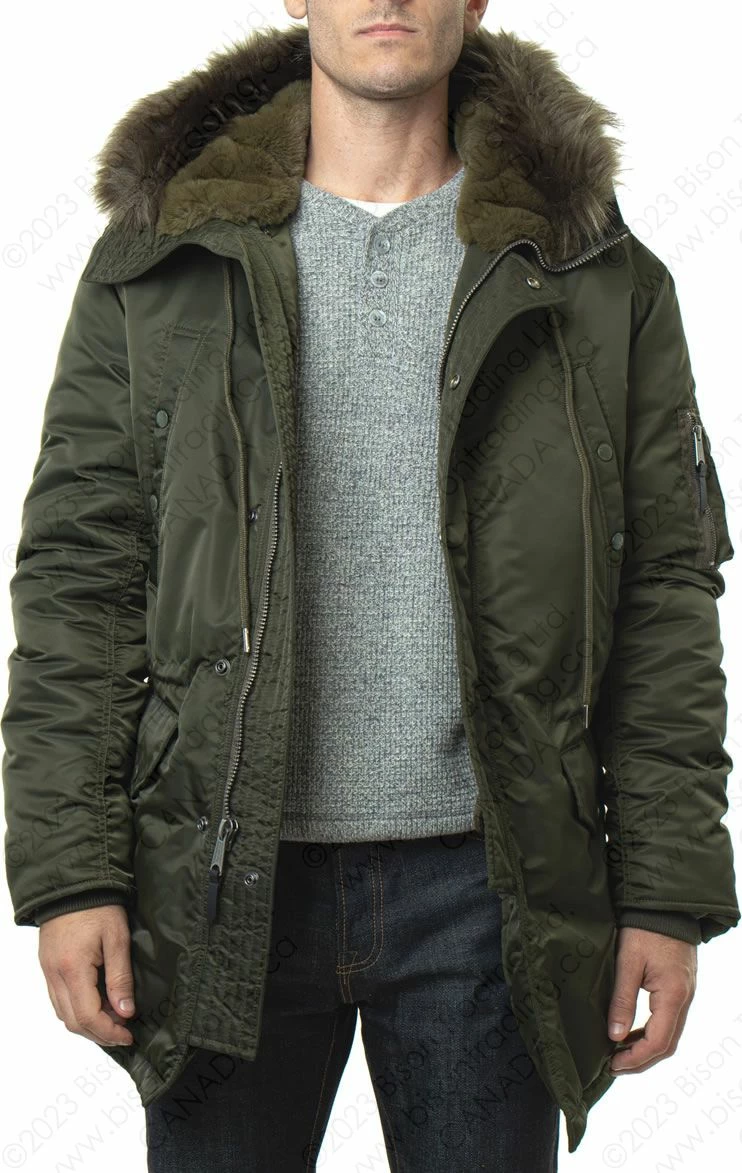 Schott NYC Men's N3B Parka STYLE: 9238 5 Schott NYC Men's N3B Parka STYLE: 9238 - Image 3
