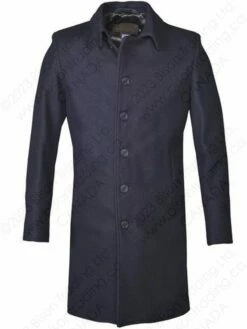 Schott NYC Single Breasted Officer's Coat STYLE: C729NE -Bison Trading Shop schott c729ne 1