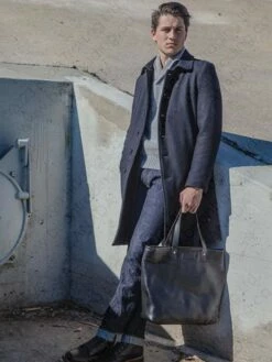 Schott NYC Single Breasted Officer's Coat STYLE: C729NE -Bison Trading Shop schott c729ne 2