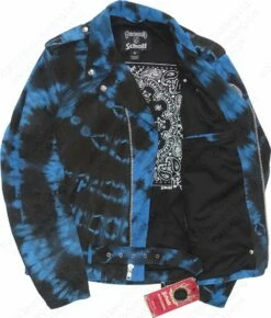 Schott NYC X Grateful Dead Men's Perfecto Motorcycle Jacket STYLE: GD31 37 Schott NYC X Grateful Dead Men's Perfecto Motorcycle Jacket STYLE: GD31 -Bison Trading Shop schott gd31 blue xl 32