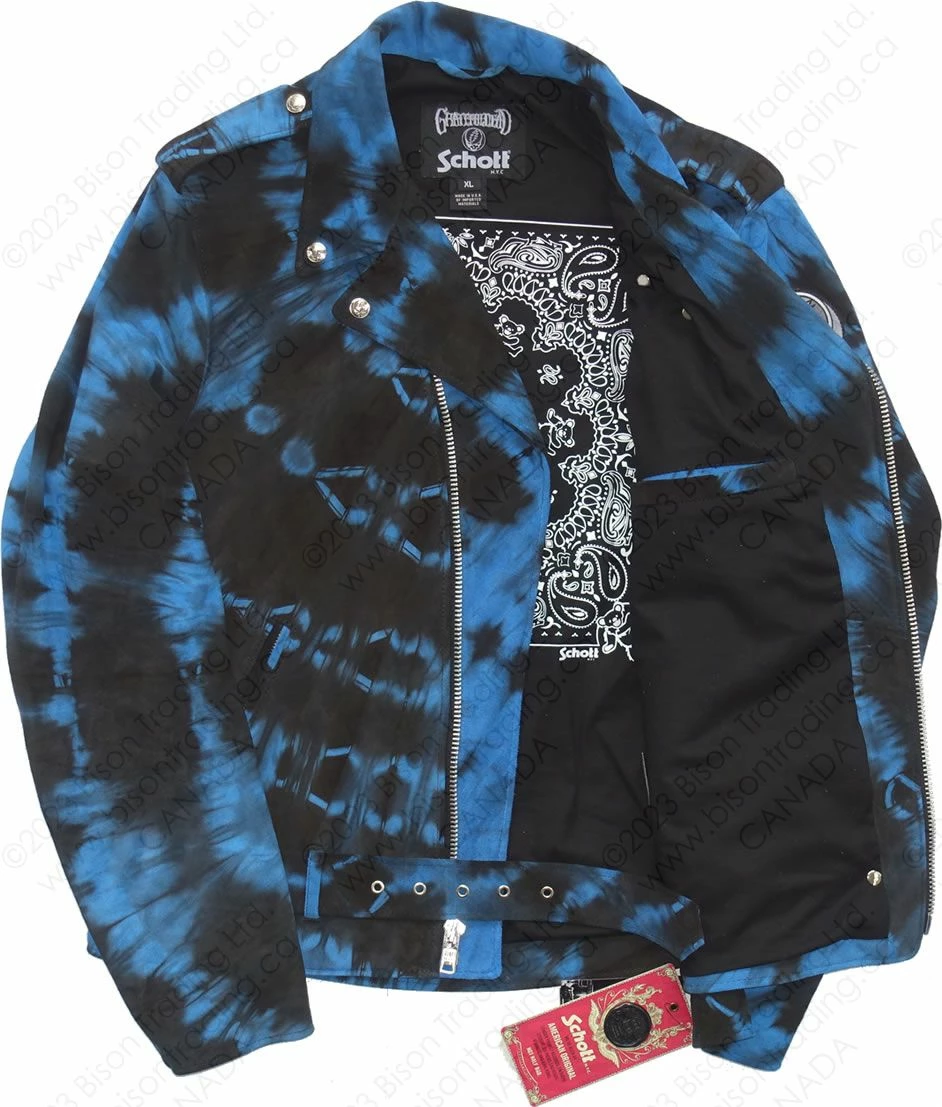 Schott NYC X Grateful Dead Men's Perfecto Motorcycle Jacket STYLE: GD31 18 Schott NYC X Grateful Dead Men's Perfecto Motorcycle Jacket STYLE: GD31 - Image 16