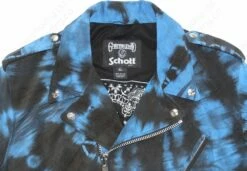 Schott NYC X Grateful Dead Men's Perfecto Motorcycle Jacket STYLE: GD31 41 Schott NYC X Grateful Dead Men's Perfecto Motorcycle Jacket STYLE: GD31 -Bison Trading Shop schott gd31 blue xl 36