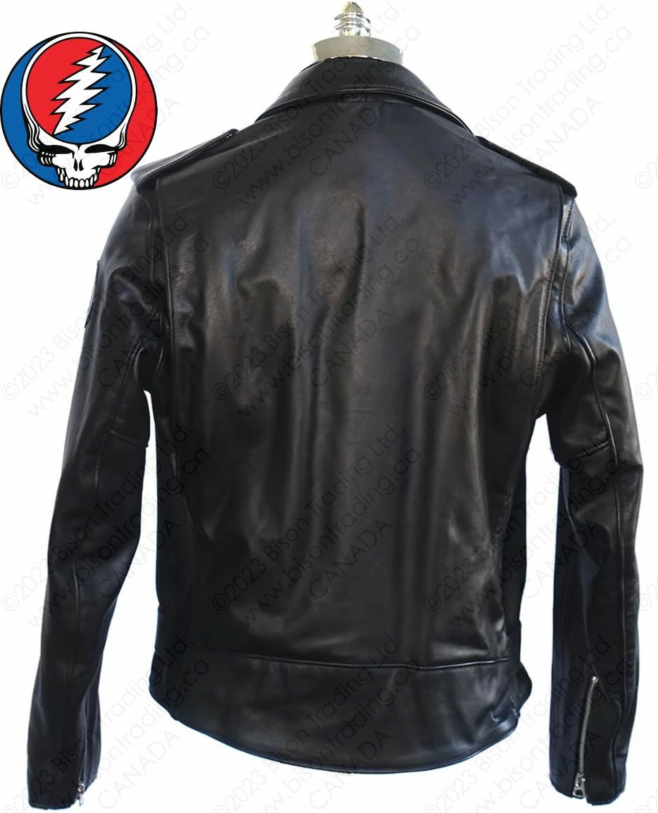Schott NYC X Grateful Dead Cowhide Fitted Motorcycle Jacket STYLE: GD51 5 Schott NYC X Grateful Dead Cowhide Fitted Motorcycle Jacket STYLE: GD51 - Image 3