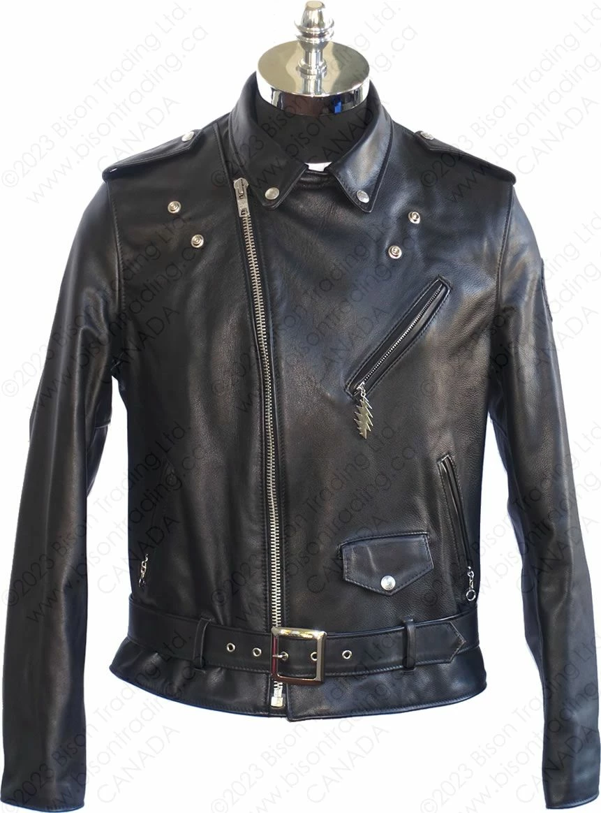 Schott NYC X Grateful Dead Cowhide Fitted Motorcycle Jacket STYLE: GD51 9 Schott NYC X Grateful Dead Cowhide Fitted Motorcycle Jacket STYLE: GD51 - Image 7