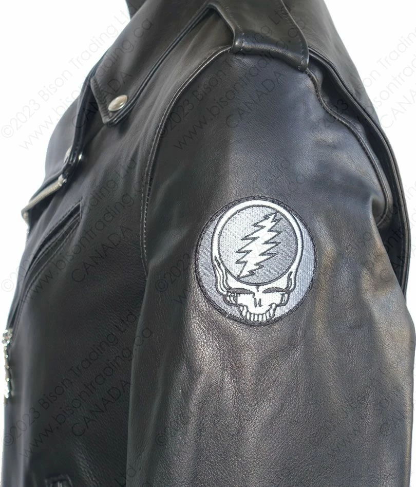 Schott NYC X Grateful Dead Cowhide Fitted Motorcycle Jacket STYLE: GD51 12 Schott NYC X Grateful Dead Cowhide Fitted Motorcycle Jacket STYLE: GD51 - Image 10