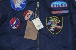 Schott NYC X Grateful Dead MA-1 Nylon Flight Jacket STYLE: GD92 Navy 35 Schott NYC X Grateful Dead MA-1 Nylon Flight Jacket STYLE: GD92 Navy -Bison Trading Shop schott gd92 navy m 27
