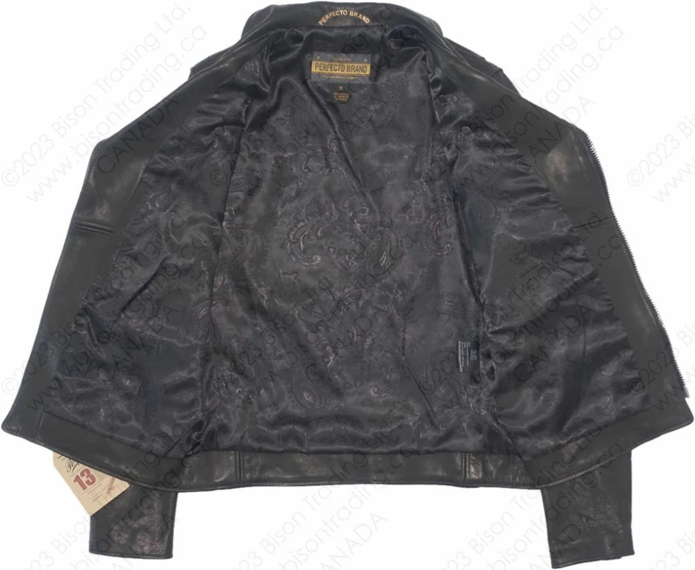 Schott NYC Raven - Lightweight Vegetable Tanned Lambskin Perfecto® Leather Jacket STYLE: P213 8 Schott NYC Raven - Lightweight Vegetable Tanned Lambskin Perfecto® Leather Jacket STYLE: P213 - Image 6