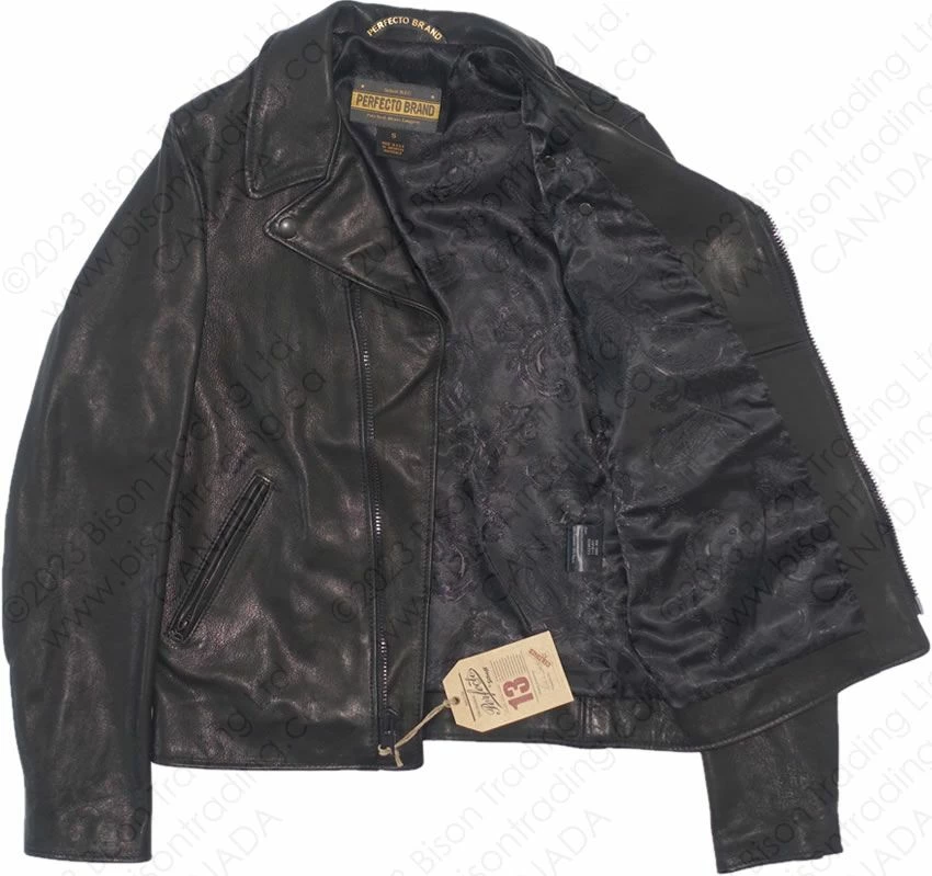 Schott NYC Raven - Lightweight Vegetable Tanned Lambskin Perfecto® Leather Jacket STYLE: P213 7 Schott NYC Raven - Lightweight Vegetable Tanned Lambskin Perfecto® Leather Jacket STYLE: P213 - Image 5