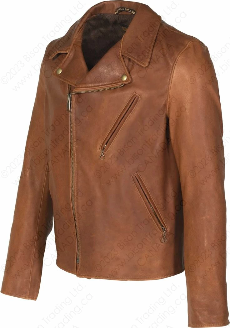 Schott NYC Raven - Lightweight Vegetable Tanned Lambskin Perfecto® Leather Jacket STYLE: P213 20 Schott NYC Raven - Lightweight Vegetable Tanned Lambskin Perfecto® Leather Jacket STYLE: P213 - Image 18