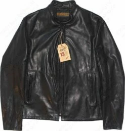 Schott NYC Mission - Men's Leather Jacket STYLE: P571 -Bison Trading Shop schott p571 blk l 12
