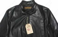 Schott NYC Mission - Men's Leather Jacket STYLE: P571 -Bison Trading Shop schott p571 blk l 17