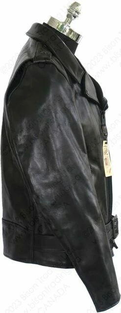 Schott NYC Perfecto® Steerhide Motorcycle Jacket - Horween Chrome Excel Steerhide STYLE: P613S -Bison Trading Shop schott p613s blk l 14