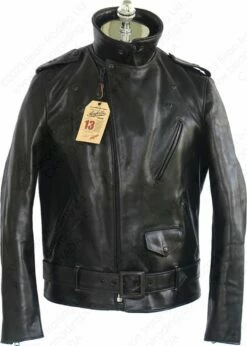 Schott NYC Perfecto® Steerhide Motorcycle Jacket - Horween Chrome Excel Steerhide STYLE: P613S -Bison Trading Shop schott p613s blk l 16