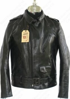 Schott NYC Perfecto® Steerhide Motorcycle Jacket - Horween Chrome Excel Steerhide STYLE: P613S -Bison Trading Shop schott p613s blk l 17