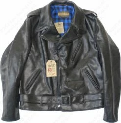 Schott NYC Perfecto® Steerhide Motorcycle Jacket - Horween Chrome Excel Steerhide STYLE: P613S -Bison Trading Shop schott p613s blk l 21